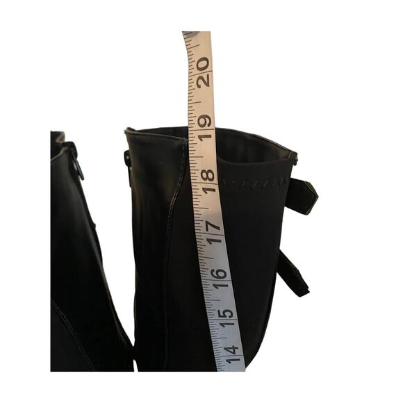 NWT Lane Bryant Women's Size 11 Heeled Boots Black Inside Zip 4" Faux Leather - Picture 12 of 13